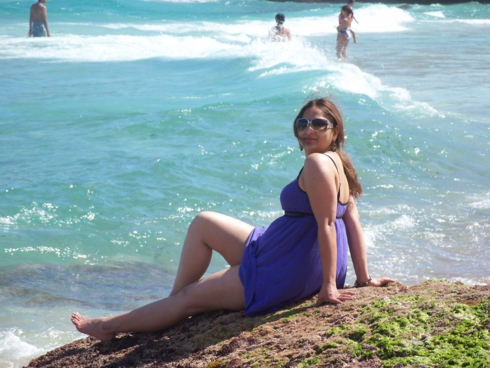 Thick Blue Dress on Beach.jpg